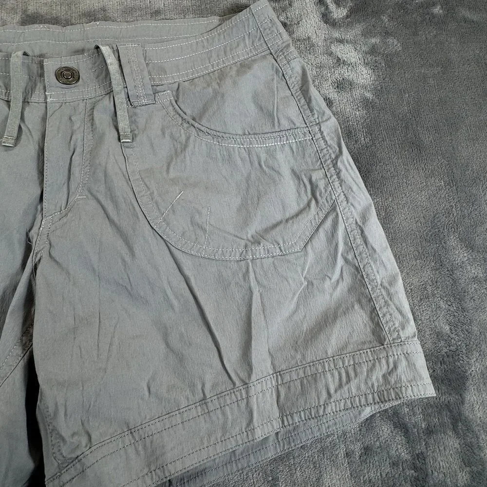 KUHL Kurve Kontra Cargo Shorts Granite 6” Ins Hiking Outdoor Lightweight NWOT